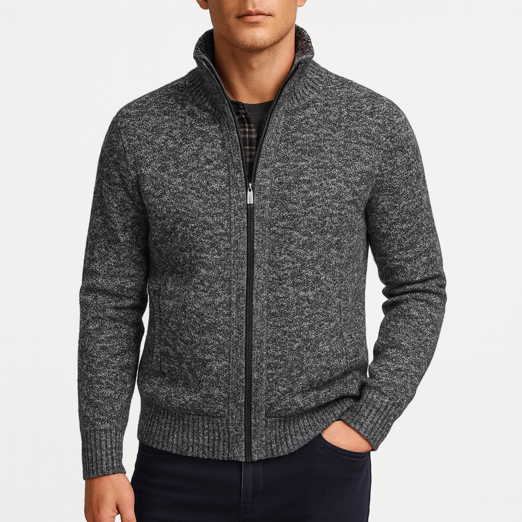 Womens Zip Cardigan Structured Fit