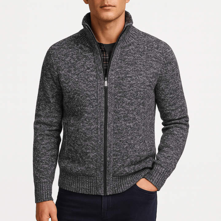 Womens Zip Cardigan Structured Fit