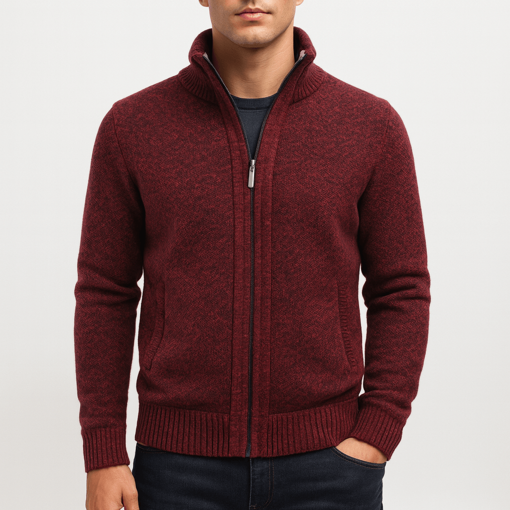 Womens Zip Cardigan Structured Fit