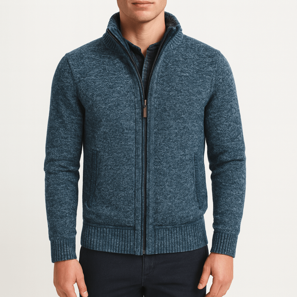 Womens Zip Cardigan Structured Fit
