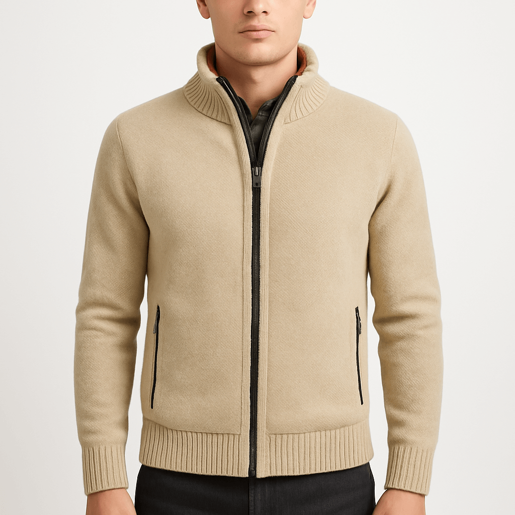Womens Zip Cardigan Structured Fit