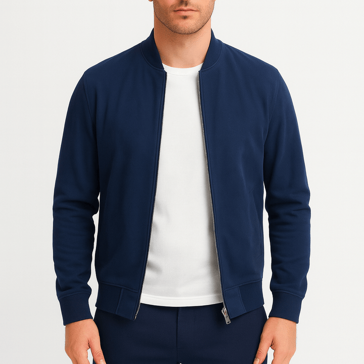 Mens Suede Jacket with Zip Front