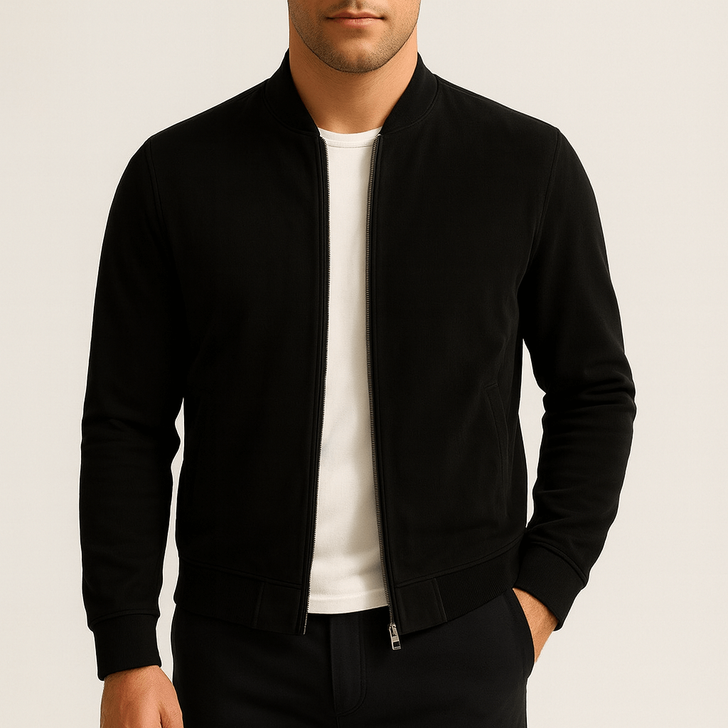 Mens Suede Jacket with Zip Front