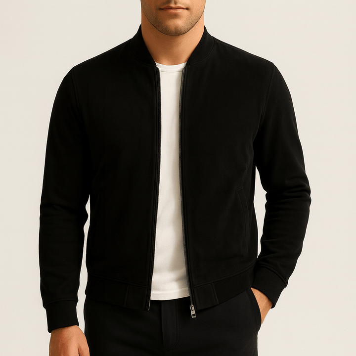 Mens Suede Jacket with Zip Front