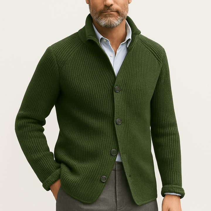 Womens Textured Knit Cardigan Relaxed Fit