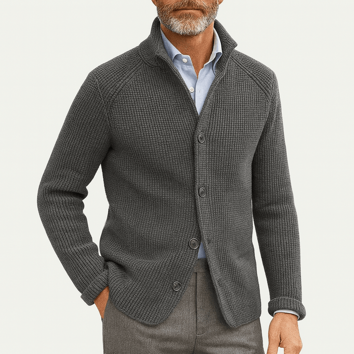 Womens Textured Knit Cardigan Relaxed Fit