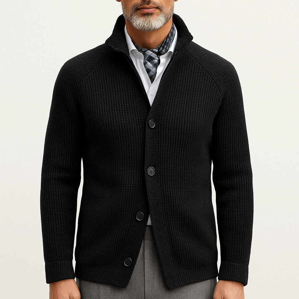 Womens Textured Knit Cardigan Relaxed Fit