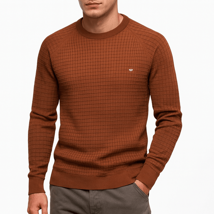 Womens Textured Knit Jumper Crewneck Relaxed Fit - BritishMode