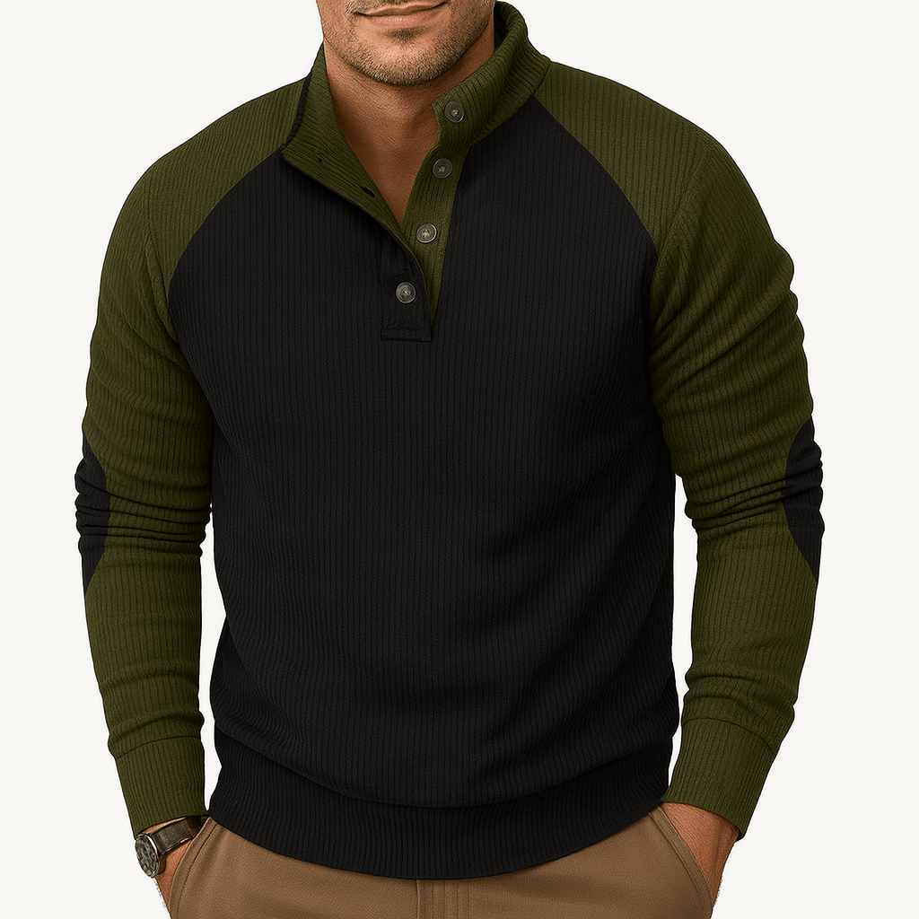 Unisex Textured Knit Sweatshirt Relaxed Fit