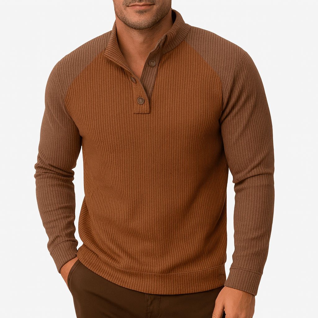 Unisex Textured Knit Sweatshirt Relaxed Fit