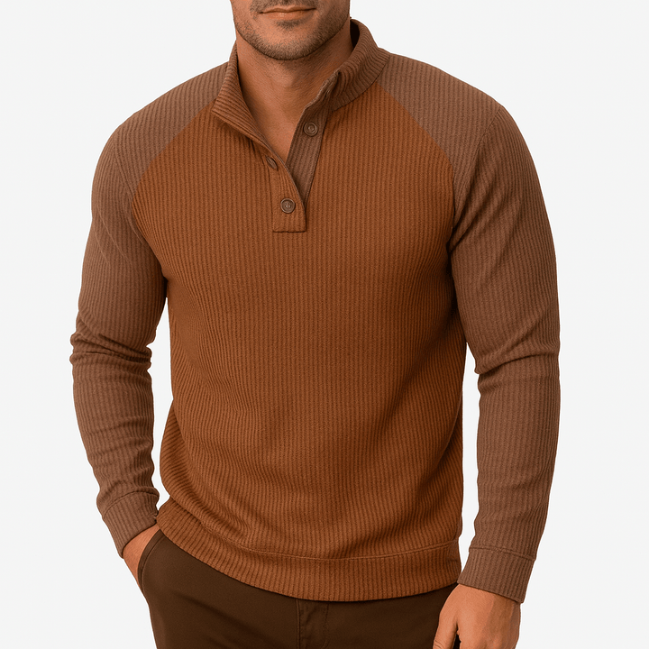 Unisex Textured Knit Sweatshirt Relaxed Fit