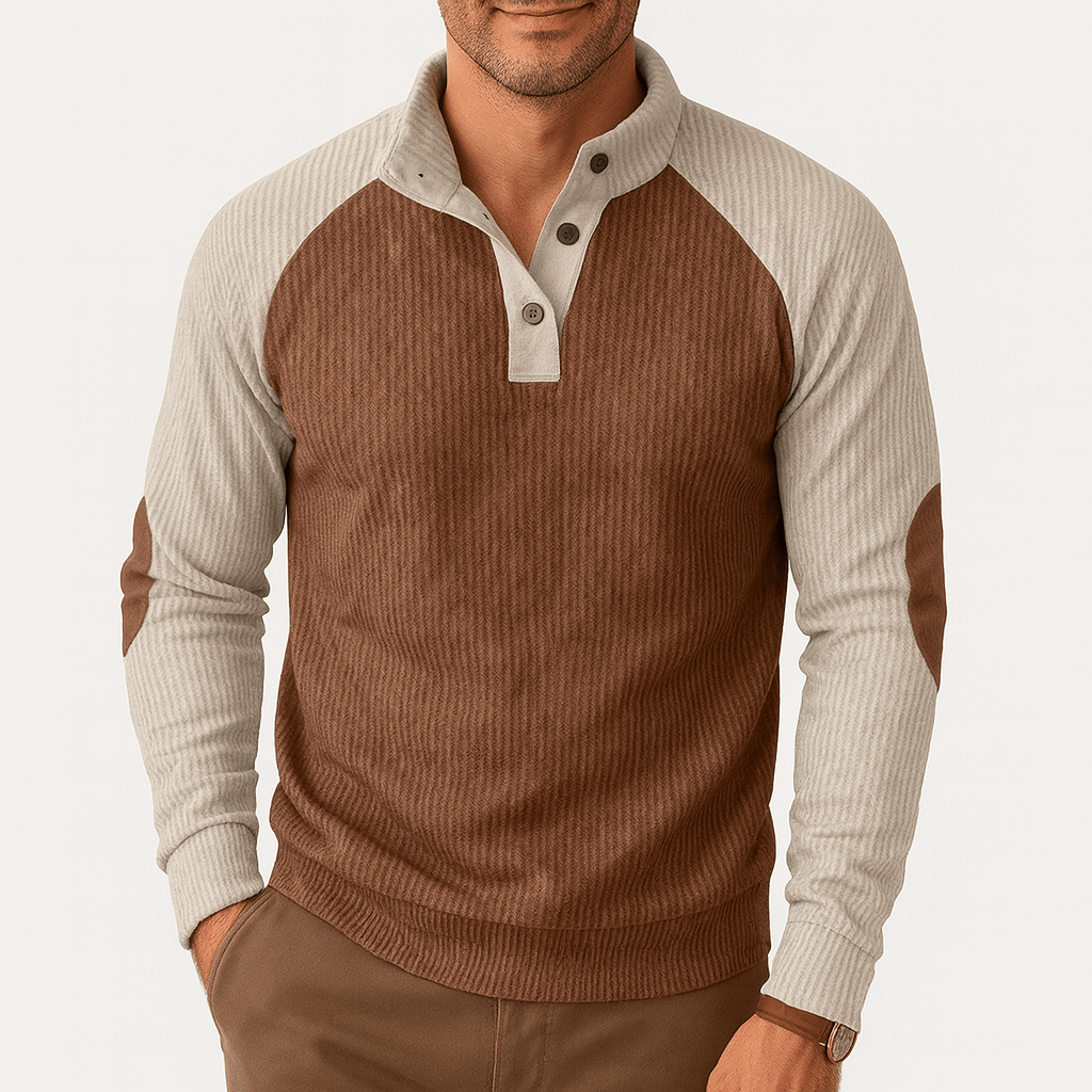 Unisex Textured Knit Sweatshirt Relaxed Fit