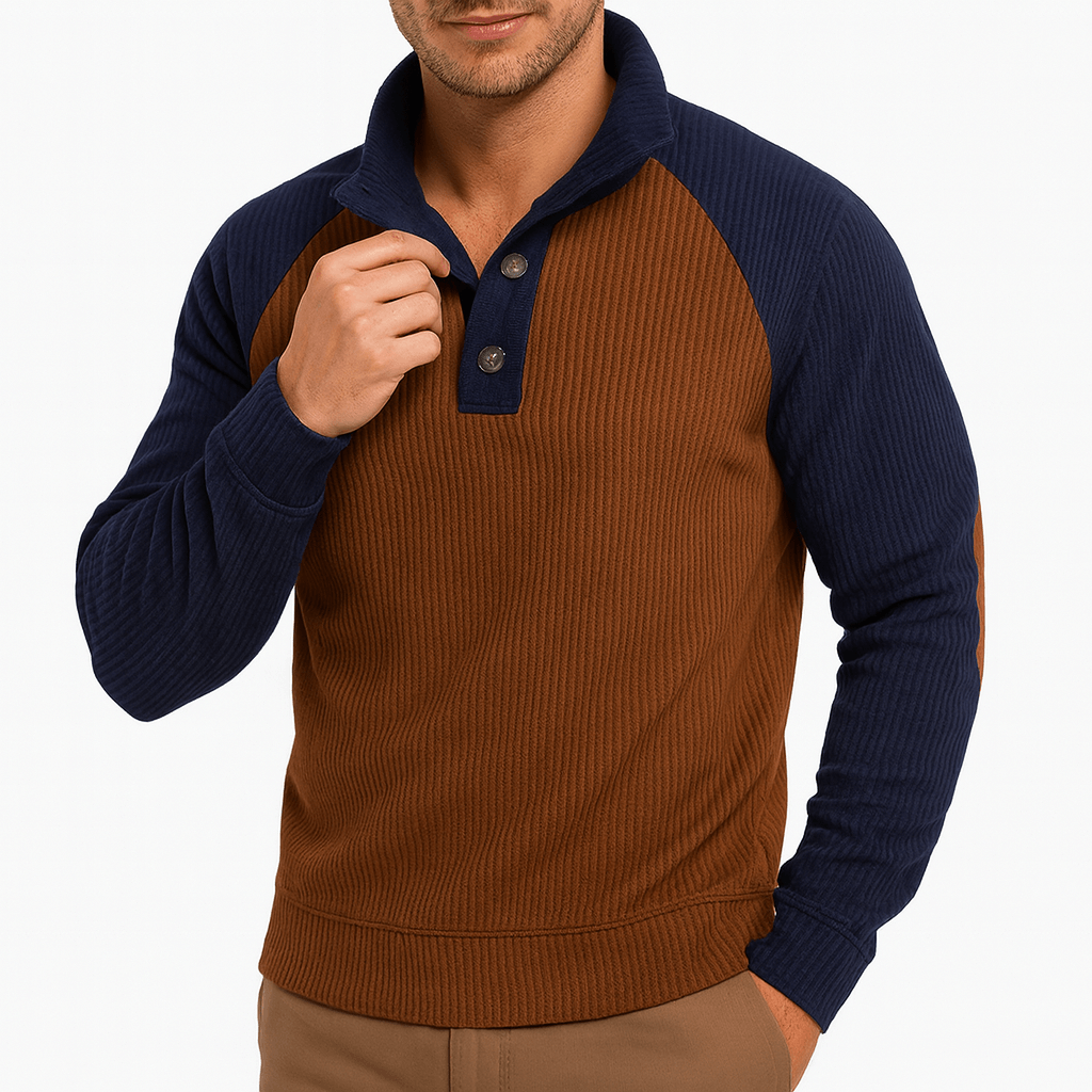 Unisex Textured Knit Sweatshirt Relaxed Fit