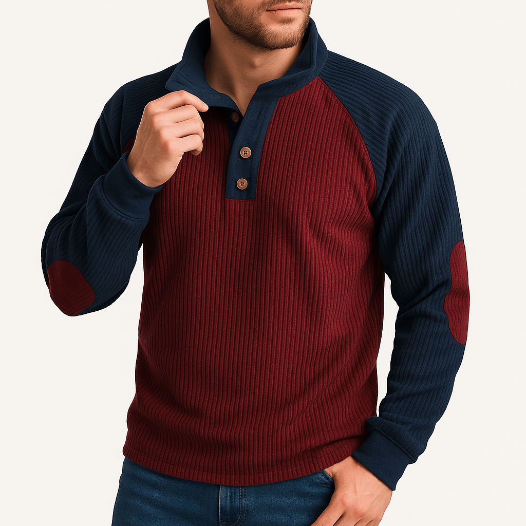 Unisex Textured Knit Sweatshirt Relaxed Fit