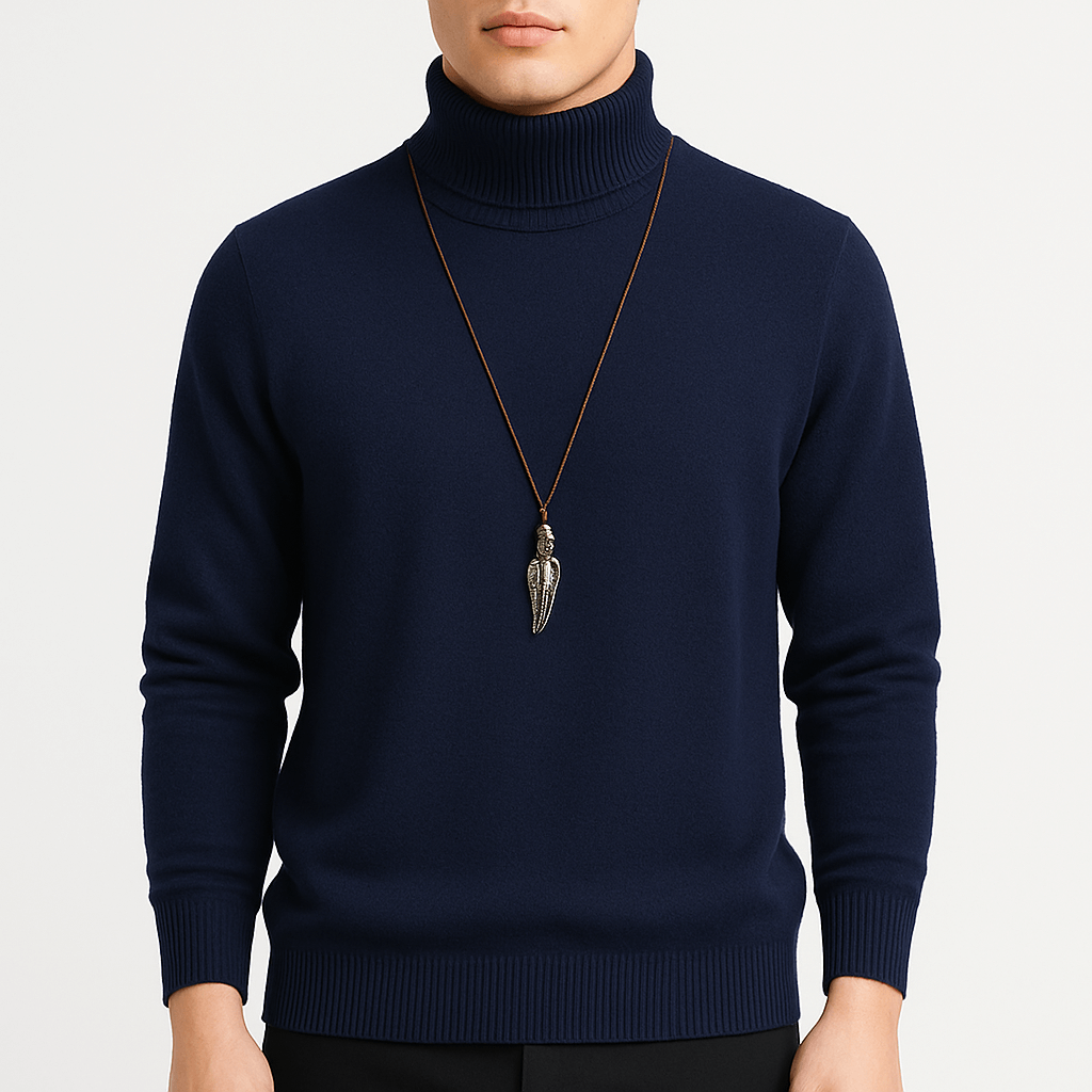 Womens Turtleneck Knit Sweater Ribbed Fit - BritishMode