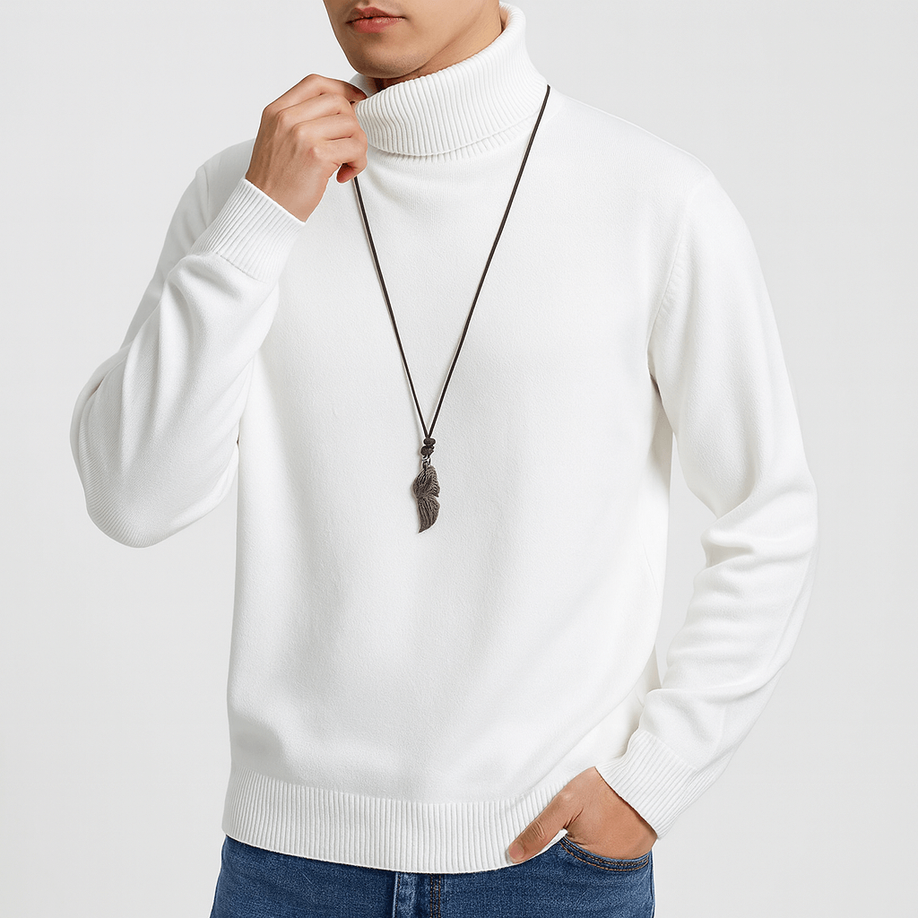 Womens Turtleneck Knit Sweater Ribbed Fit