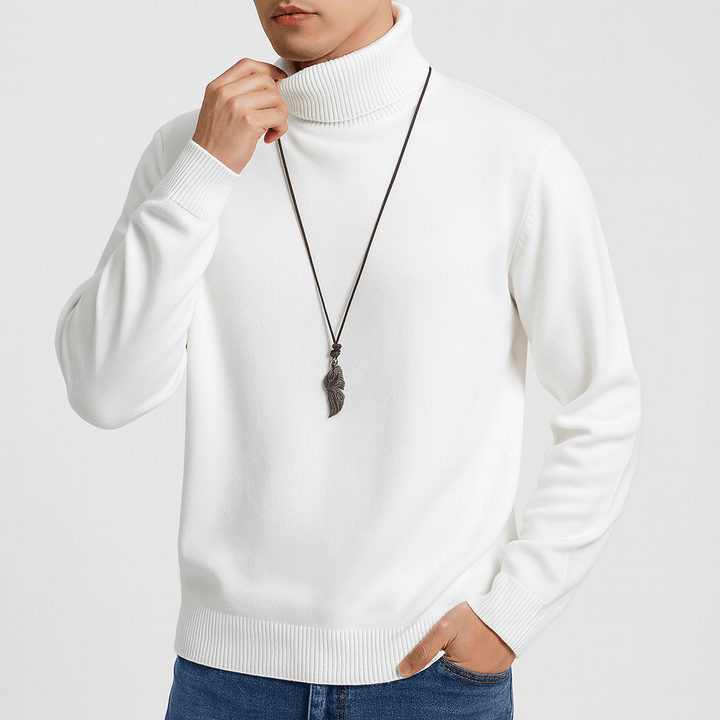 Womens Turtleneck Knit Sweater Ribbed Fit
