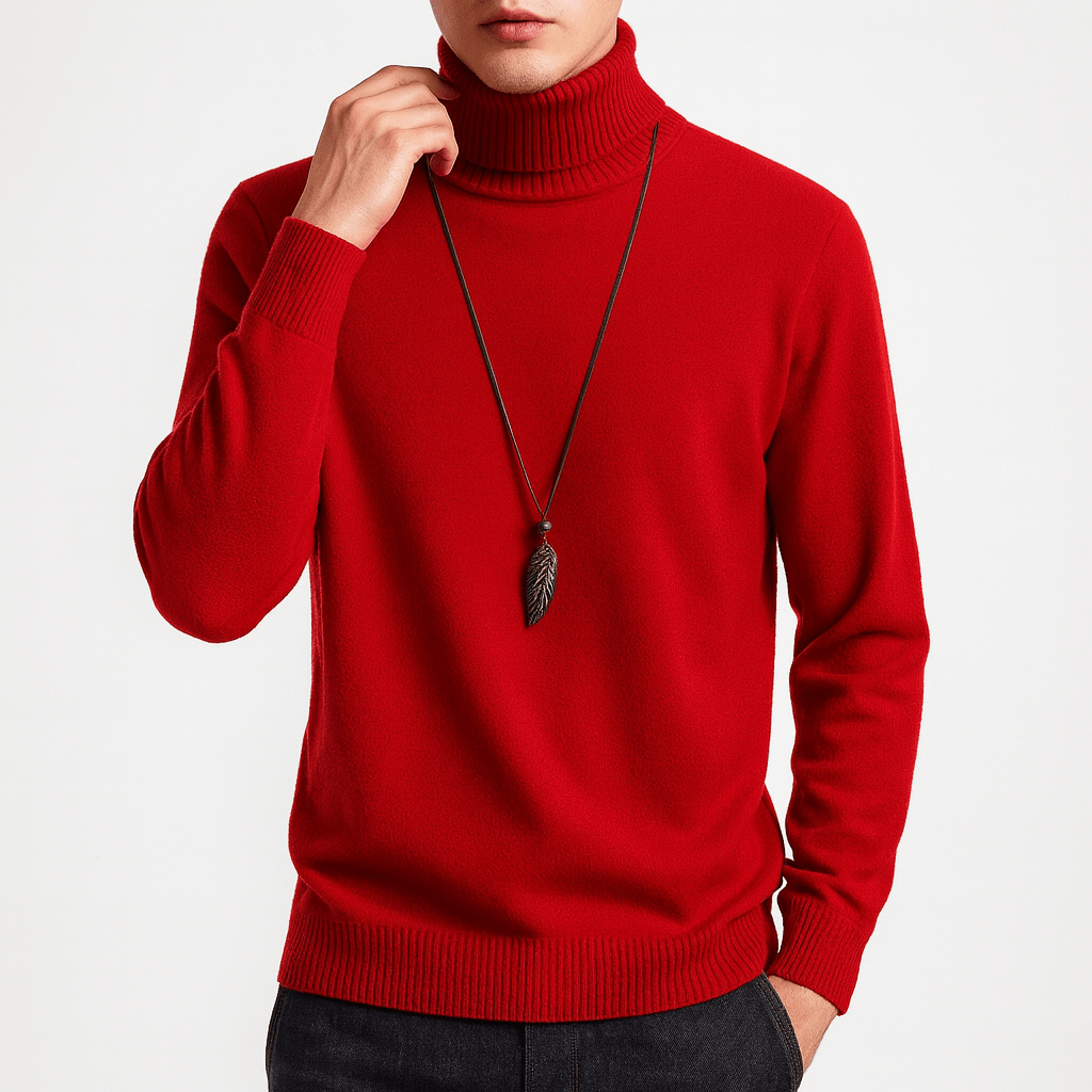 Womens Turtleneck Knit Sweater Ribbed Fit