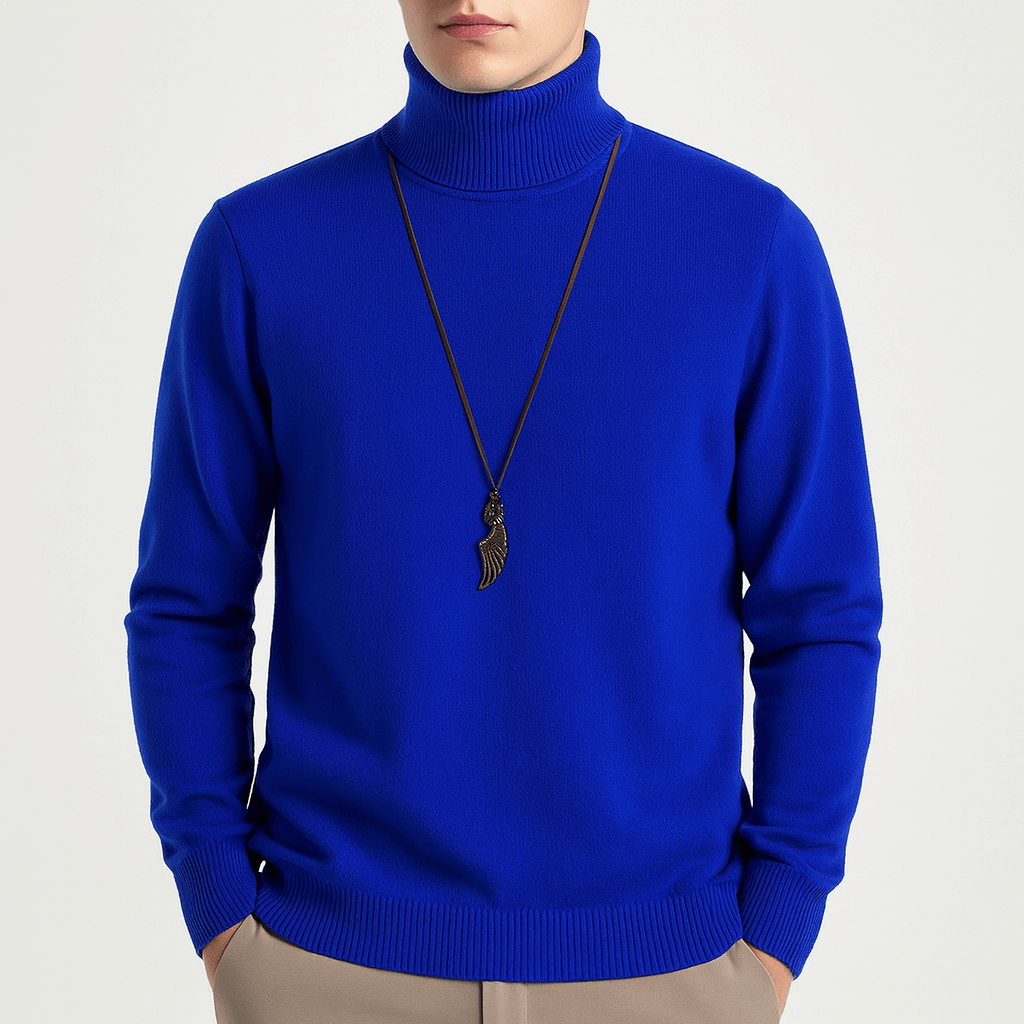 Womens Turtleneck Knit Sweater Ribbed Fit
