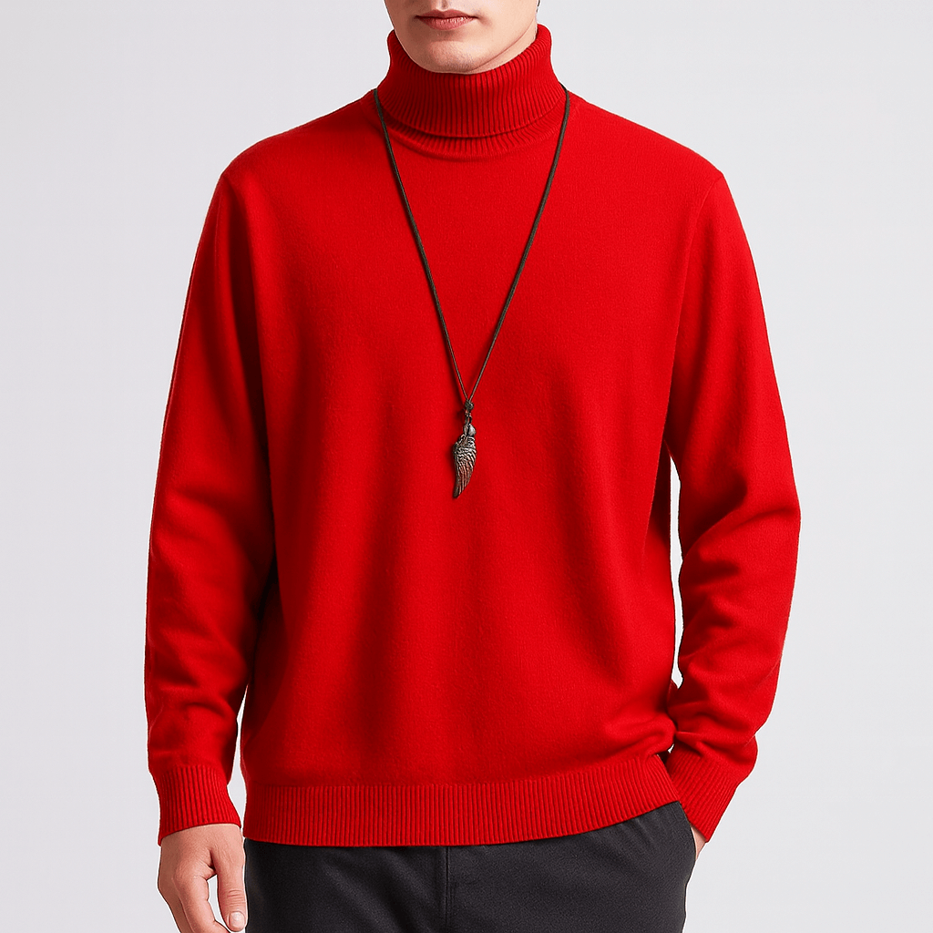 Womens Turtleneck Knit Sweater Ribbed Fit
