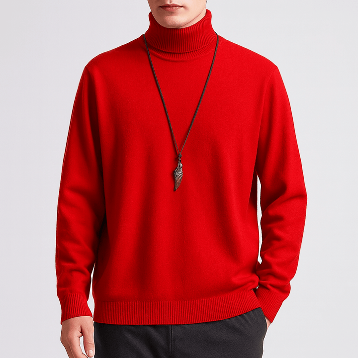 Womens Turtleneck Knit Sweater Ribbed Fit