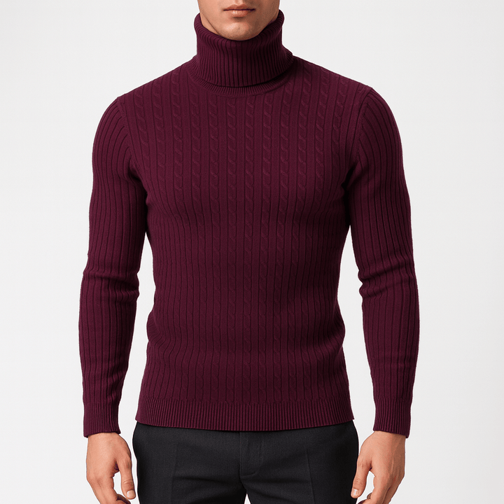 Unisex Wool Sweater Turtleneck Slim Fit - BritishMode