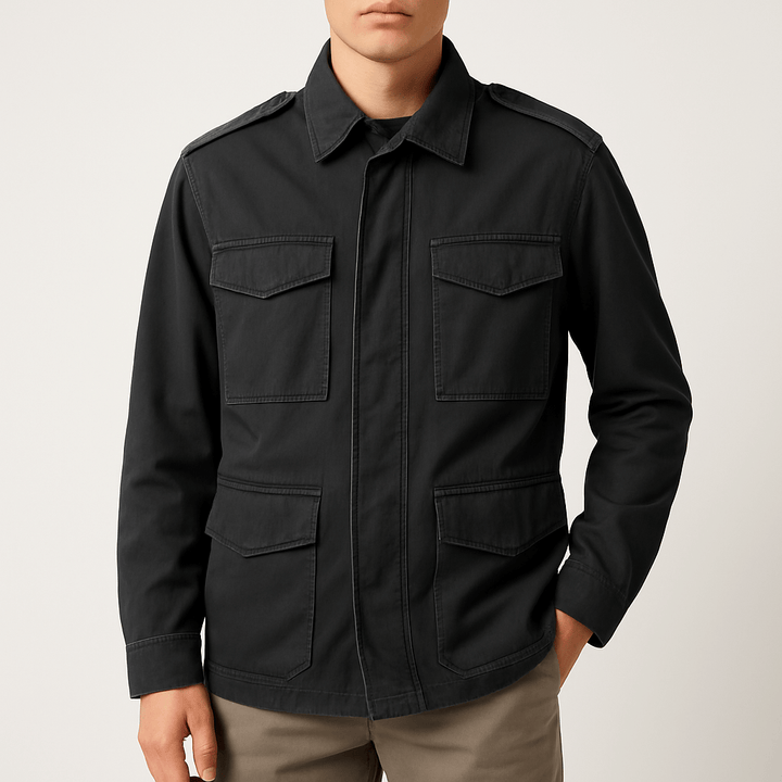 Mens Utility Field Jacket Durable Lightweight Fit