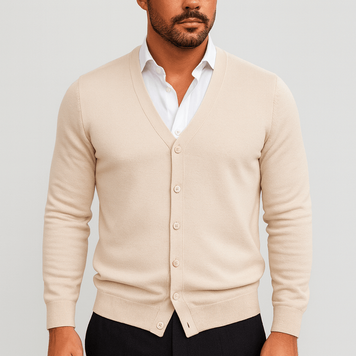 Womens V-Neck Cardigan Button Front - BritishMode