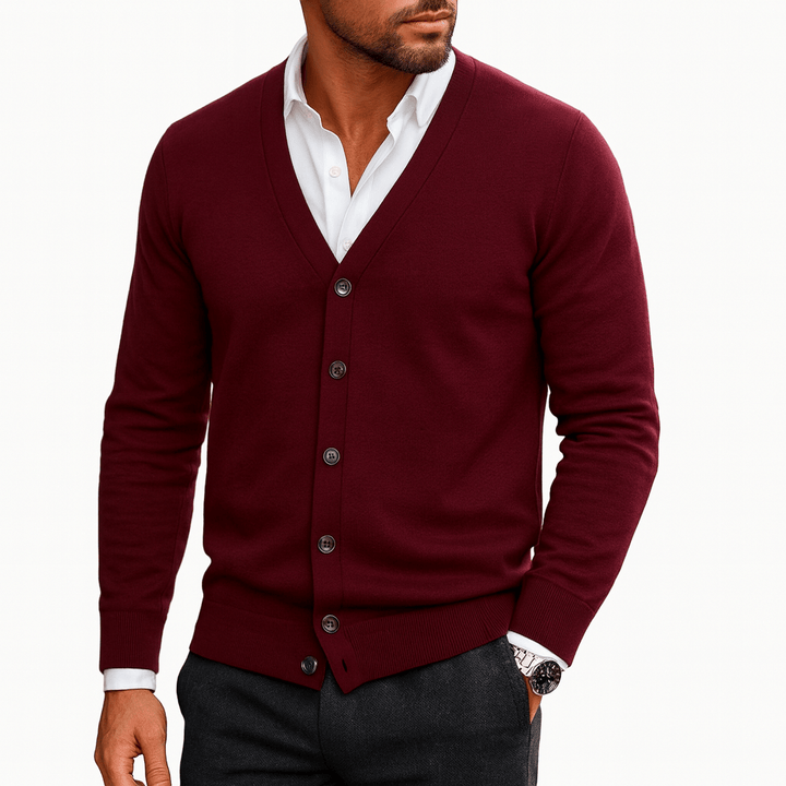 Womens V-Neck Cardigan Button Front