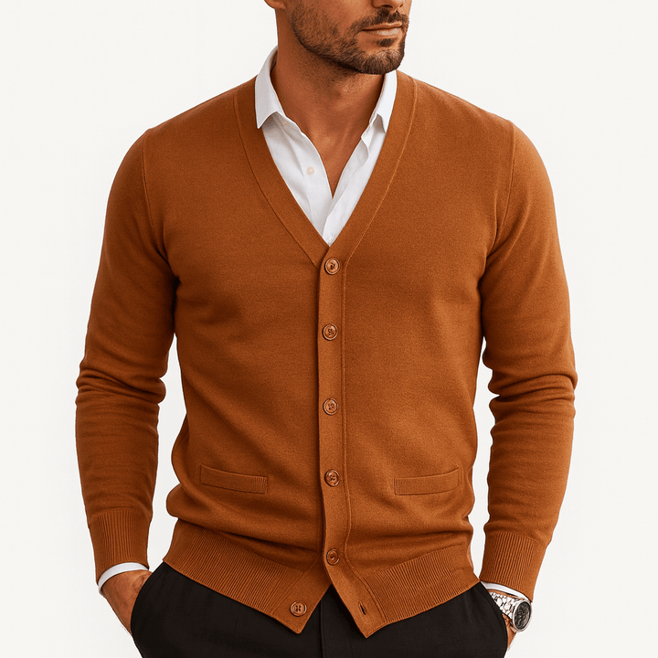 Womens V-Neck Cardigan Button Front