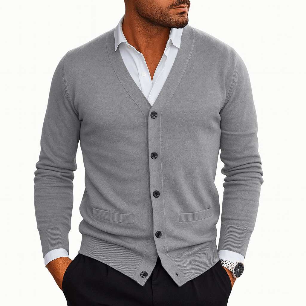 Womens V-Neck Cardigan Button Front