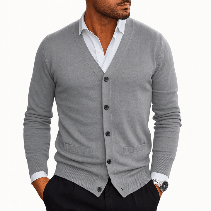 Womens V-Neck Cardigan Button Front