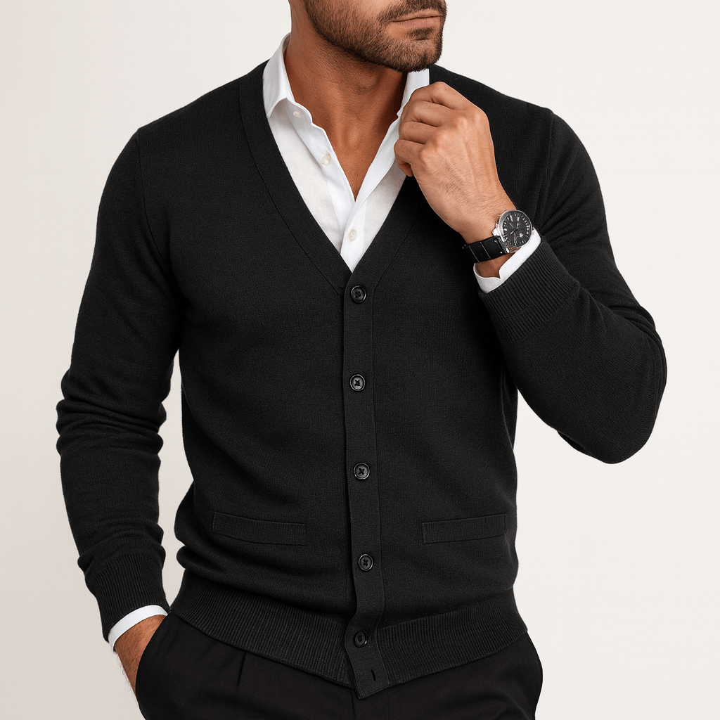 Womens V-Neck Cardigan Button Front