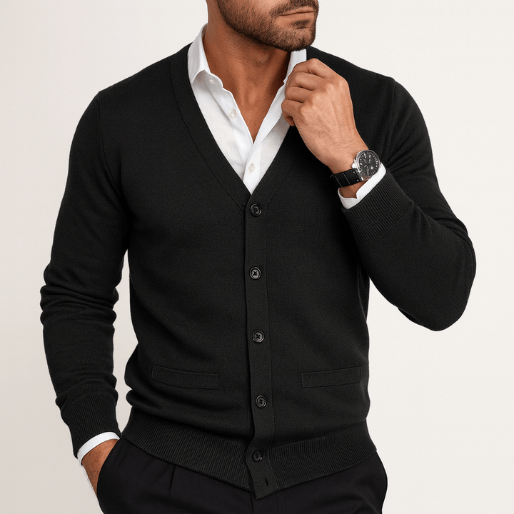 Womens V-Neck Cardigan Button Front