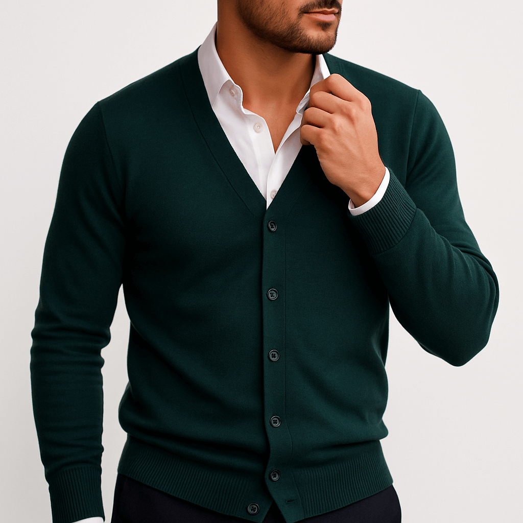 Womens V-Neck Cardigan Button Front