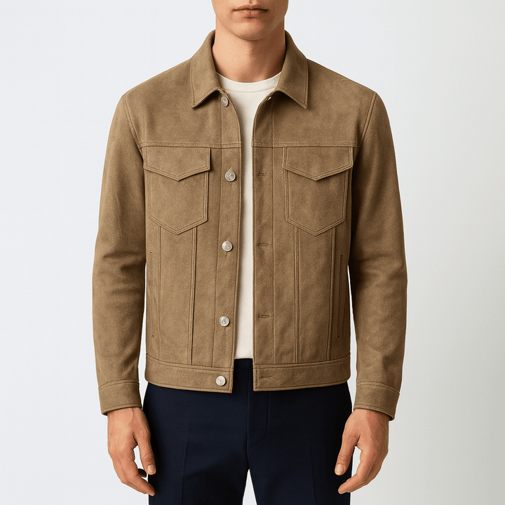 Womens Suede Jacket Classic Fit - BritishMode