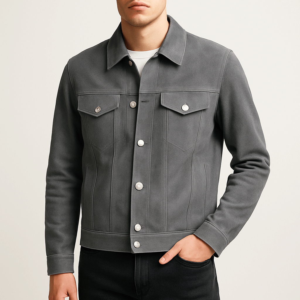 Womens Suede Jacket Relaxed Fit