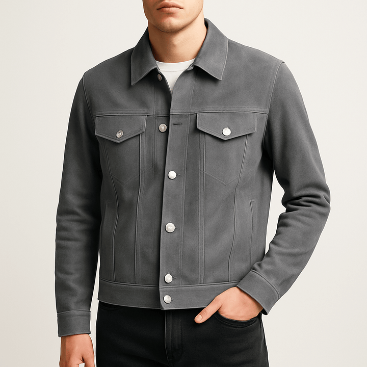 Womens Suede Jacket Relaxed Fit
