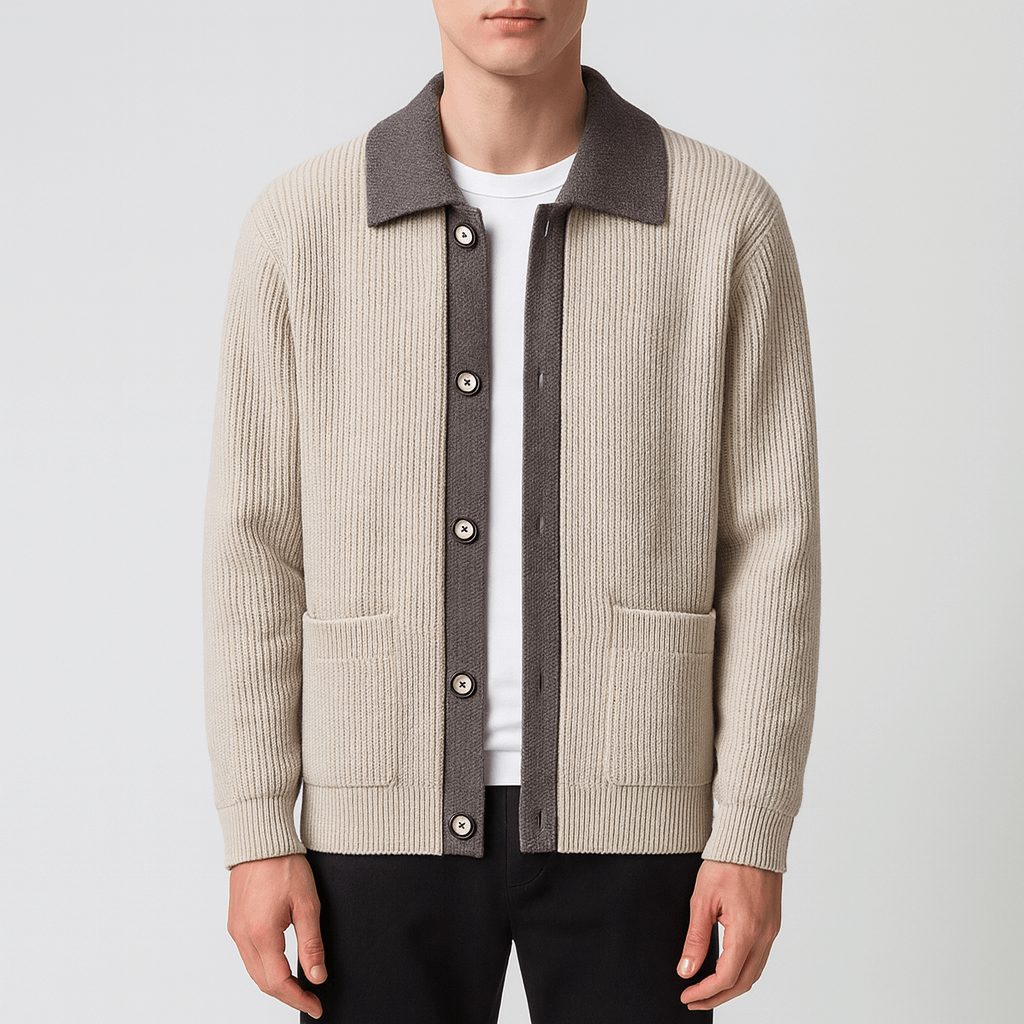 Unisex Waffle Knit Jacket Relaxed Fit - BritishMode