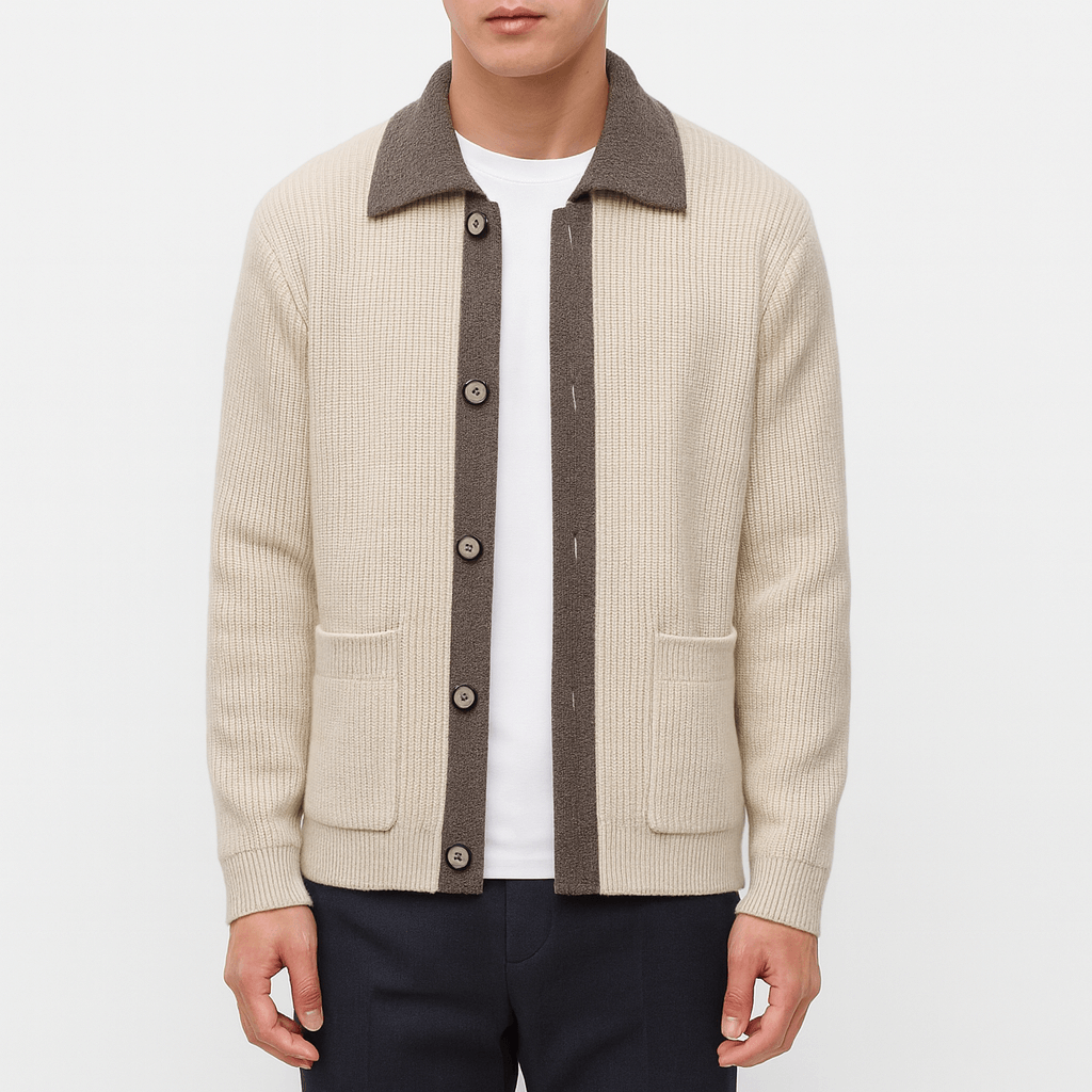 Unisex Waffle Knit Jacket Relaxed Fit - BritishMode