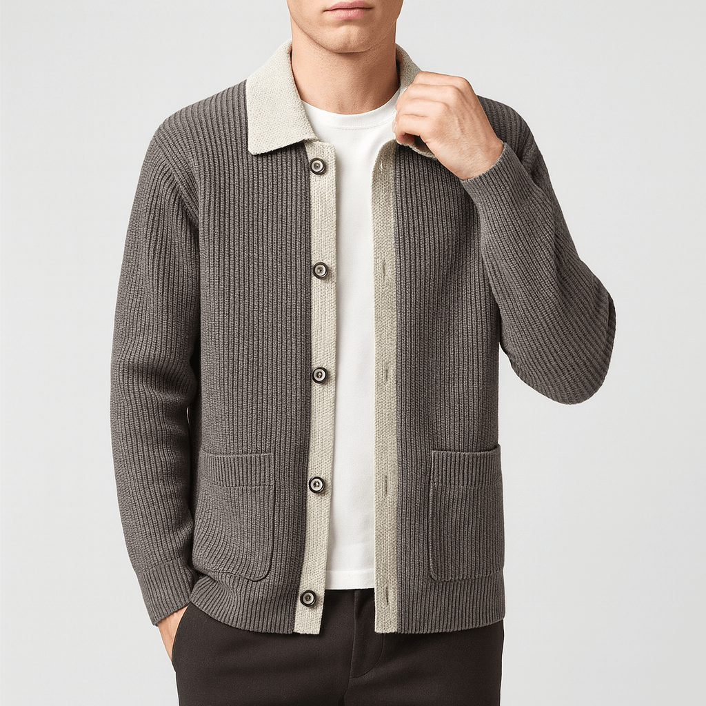 Unisex Waffle Knit Jacket Relaxed Fit
