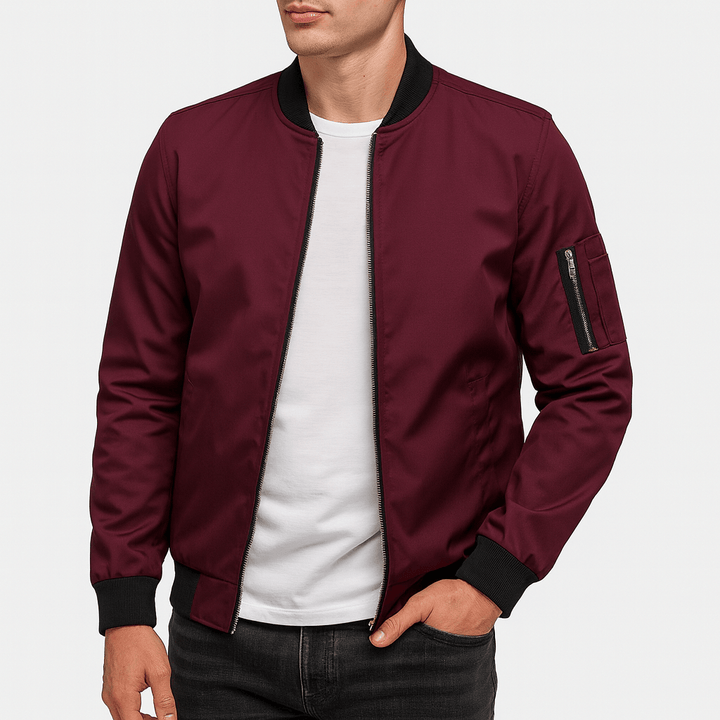 Unisex Bomber Jacket Water-Resistant Lightweight Fit - BritishMode