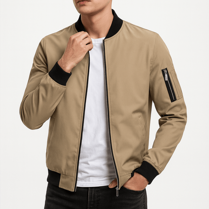 Unisex Bomber Jacket Water-Resistant Lightweight Fit