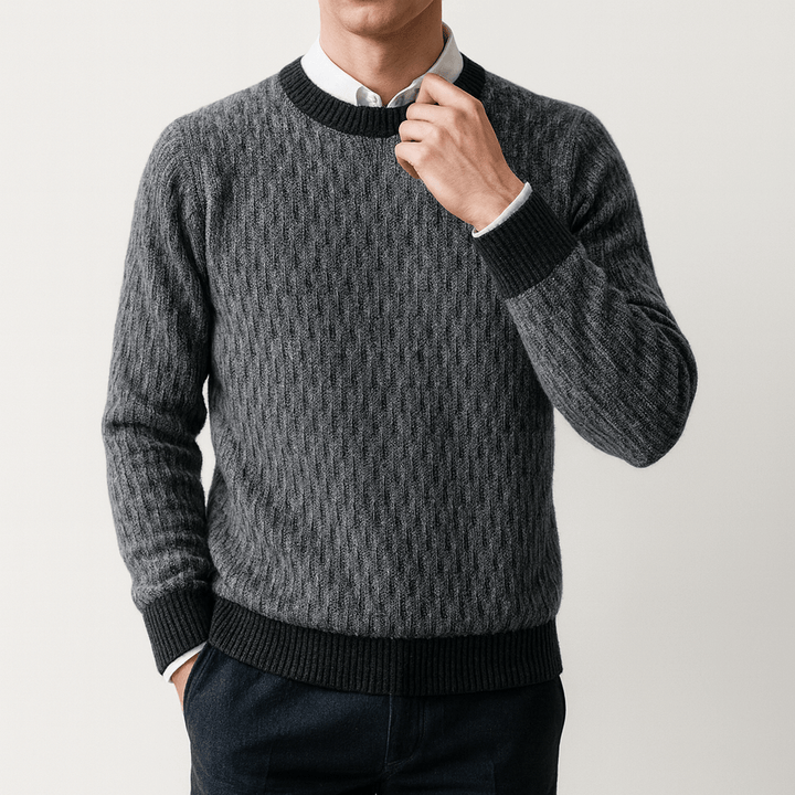 Unisex Wool Crewneck Sweater Soft Fit - BritishMode