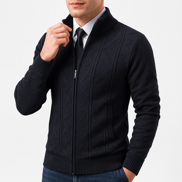 Unisex Wool Knit Jacket Relaxed Fit