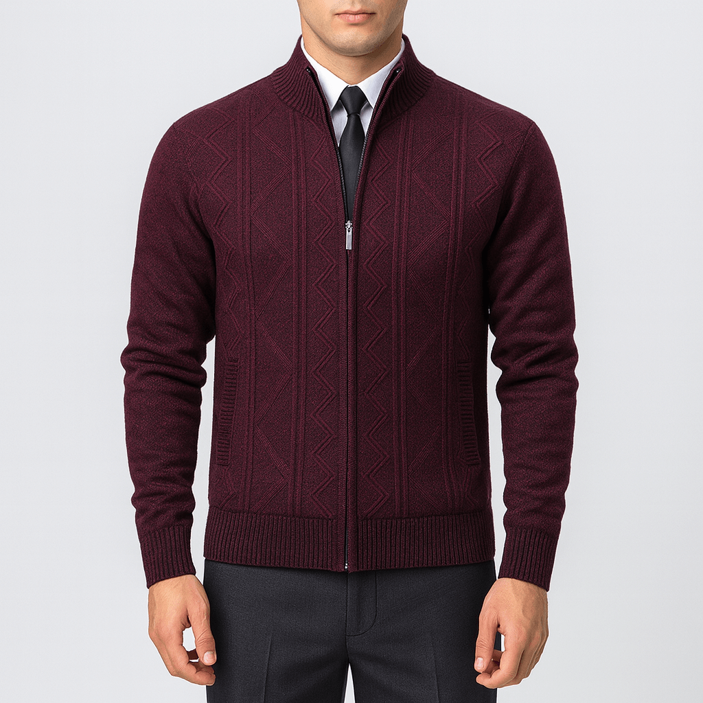 Unisex Wool Knit Jacket Relaxed Fit