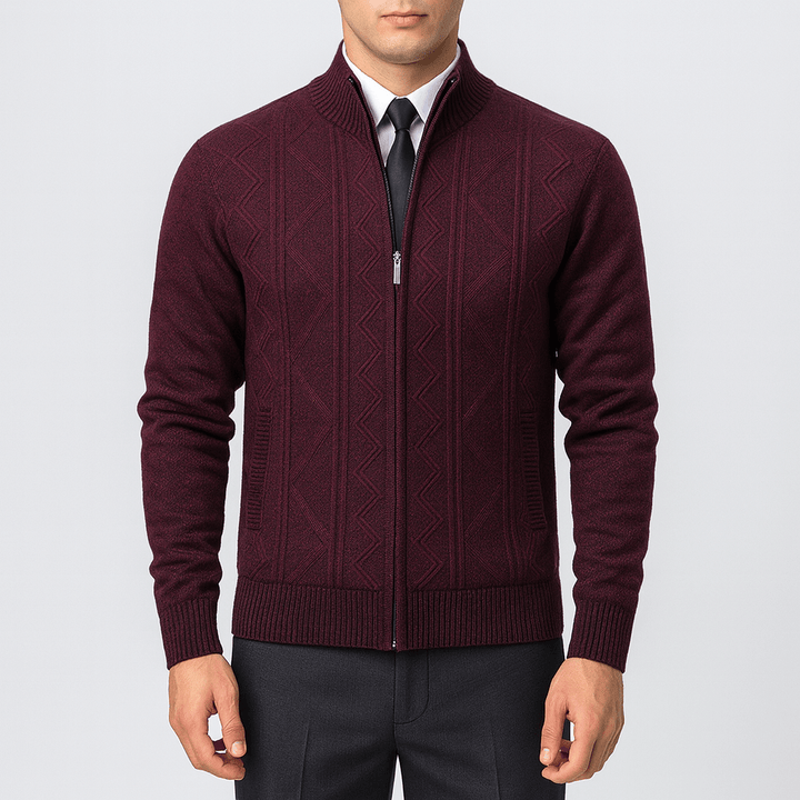 Unisex Wool Knit Jacket Relaxed Fit