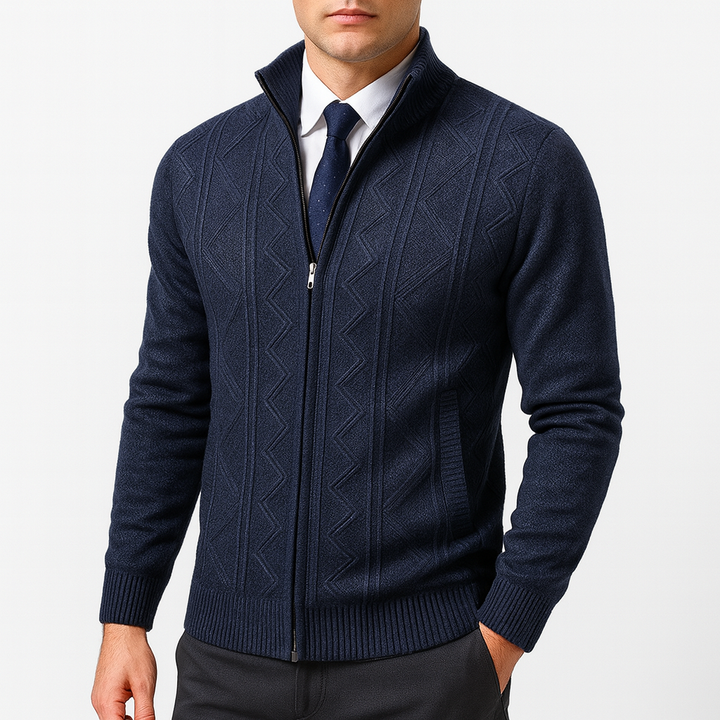 Unisex Wool Knit Jacket Relaxed Fit