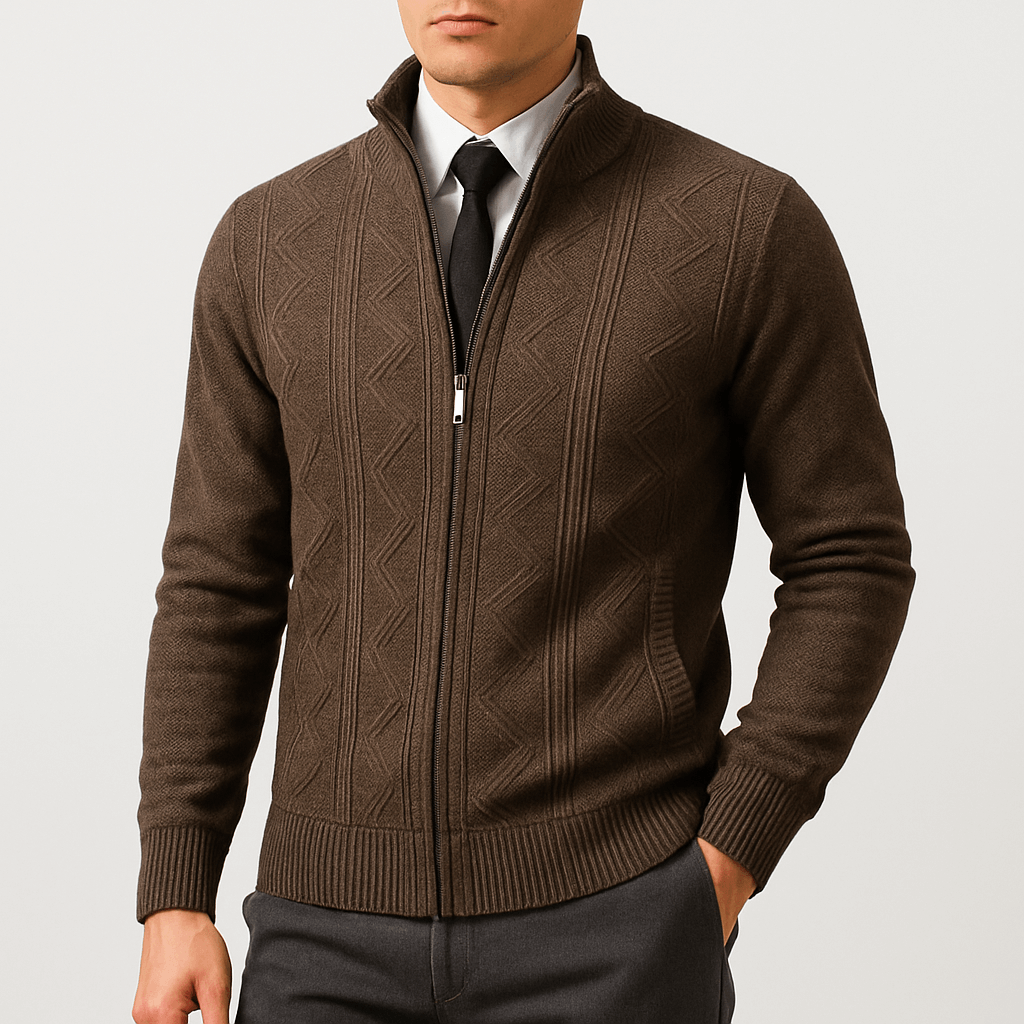Unisex Wool Knit Jacket Relaxed Fit
