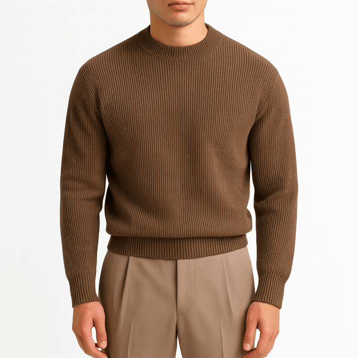 Unisex Wool Ribbed Knit Sweater - BritishMode